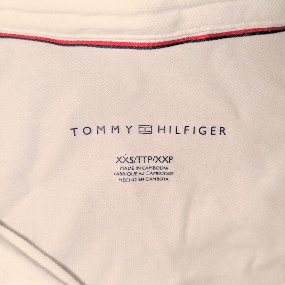 Tommy Hilfiger| White Polo Tennis Sporty Casual Shirt Logo Graphic |Size: XXS - Picture 2 of 8